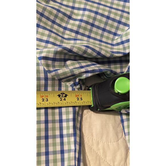 Brooks Brothers Men's Navy/Green Gingham Check Button Down Size L - Picture 7 of 7